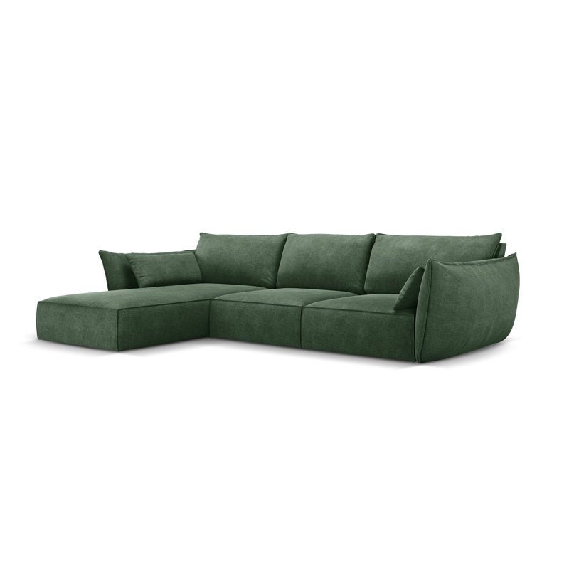 Alisher 4 Seater Corner Sofa , Light Green
