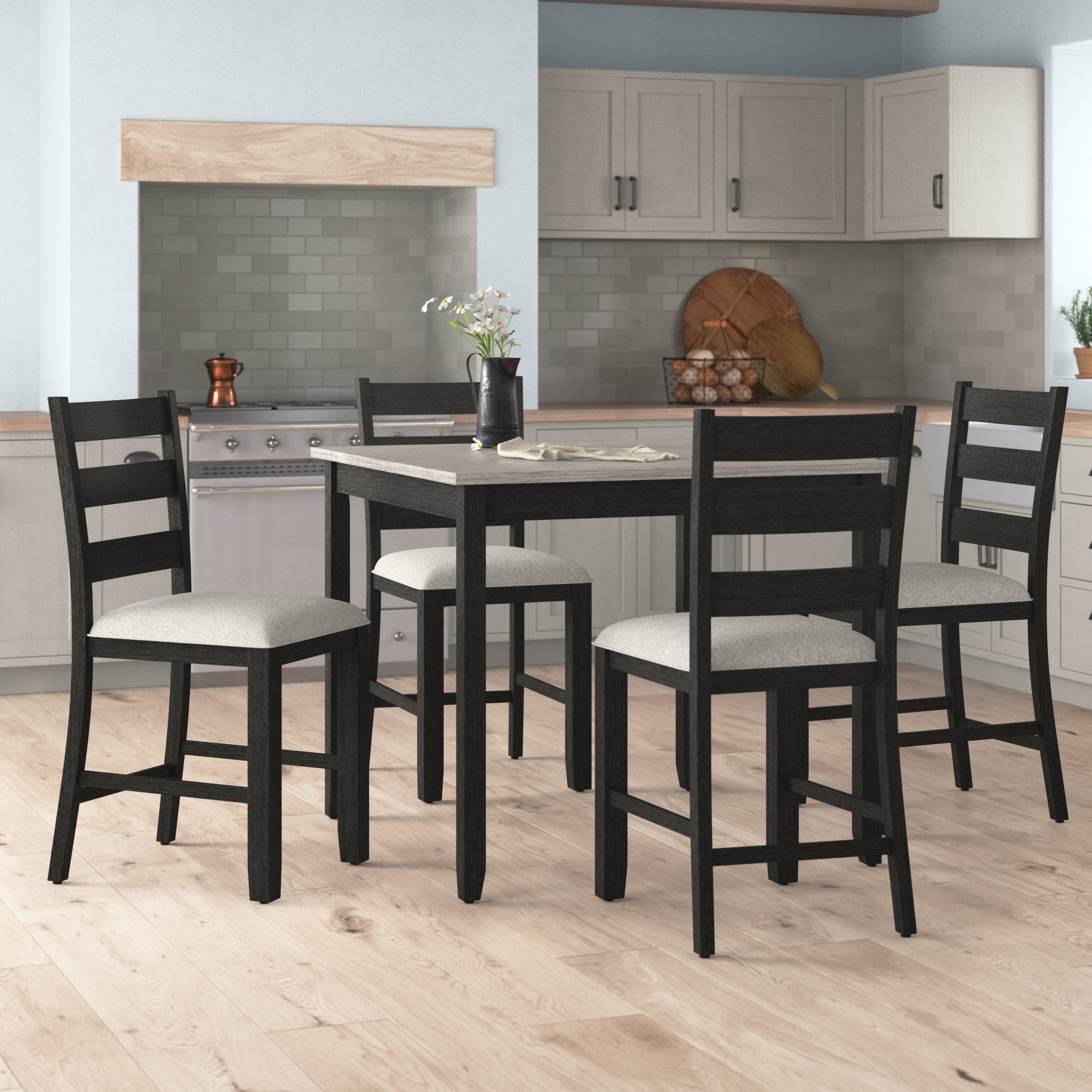 Laurel Foundry Modern Farmhouse® Ensemble de salle à manger 5 pièces ...