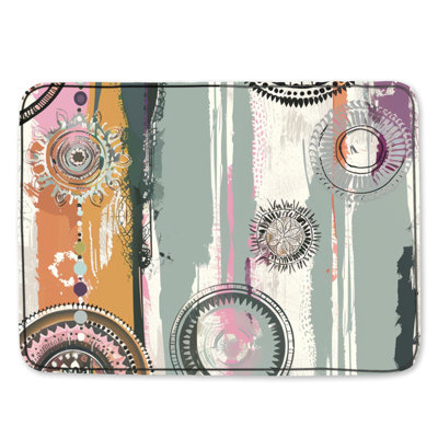 Mandala tapis de bain abstrait bohème Boho