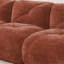 Canapés capitonnés à 2 places avec canapé sans os, tissu en velours doux, conception antidérapante inférieure, éponge haute densité 32D, conception ergonomique inférieure, aucun assemblage requis, convient aux salons, brun rouge