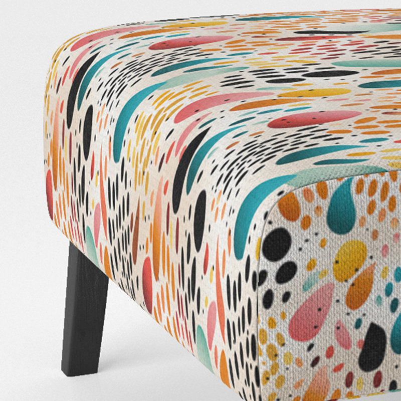 Fauteuil de chambre rembourré Rainbow Cheetah Rain