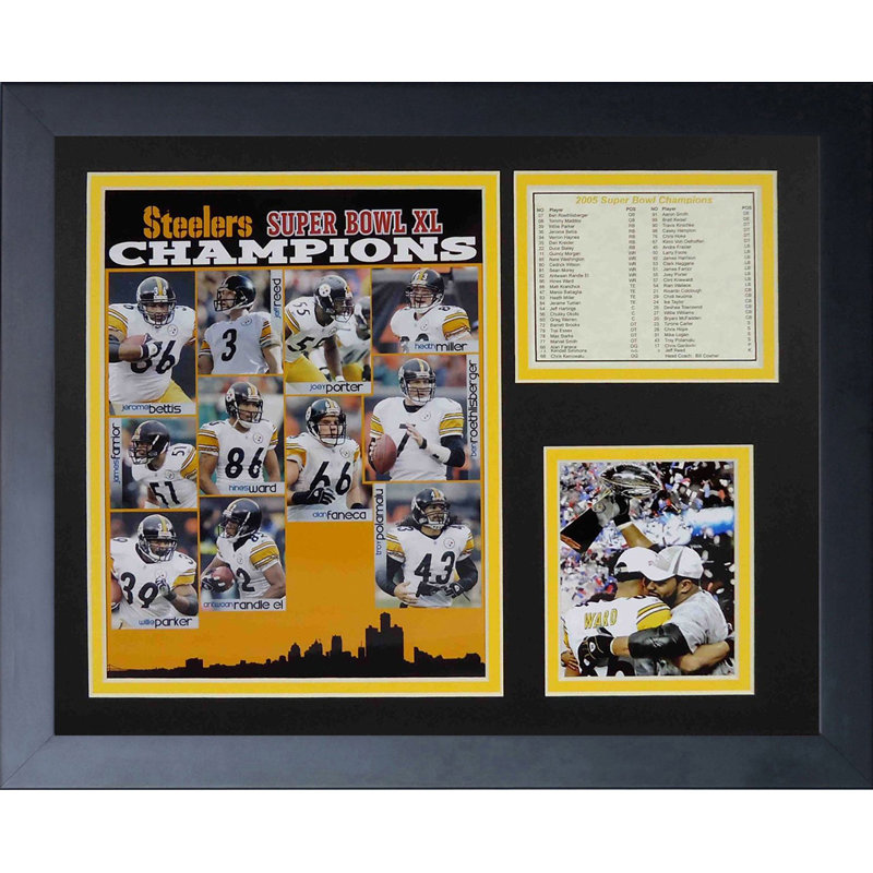 Memorabili encadrée 2005 champs encadrés pittsburgh aciers