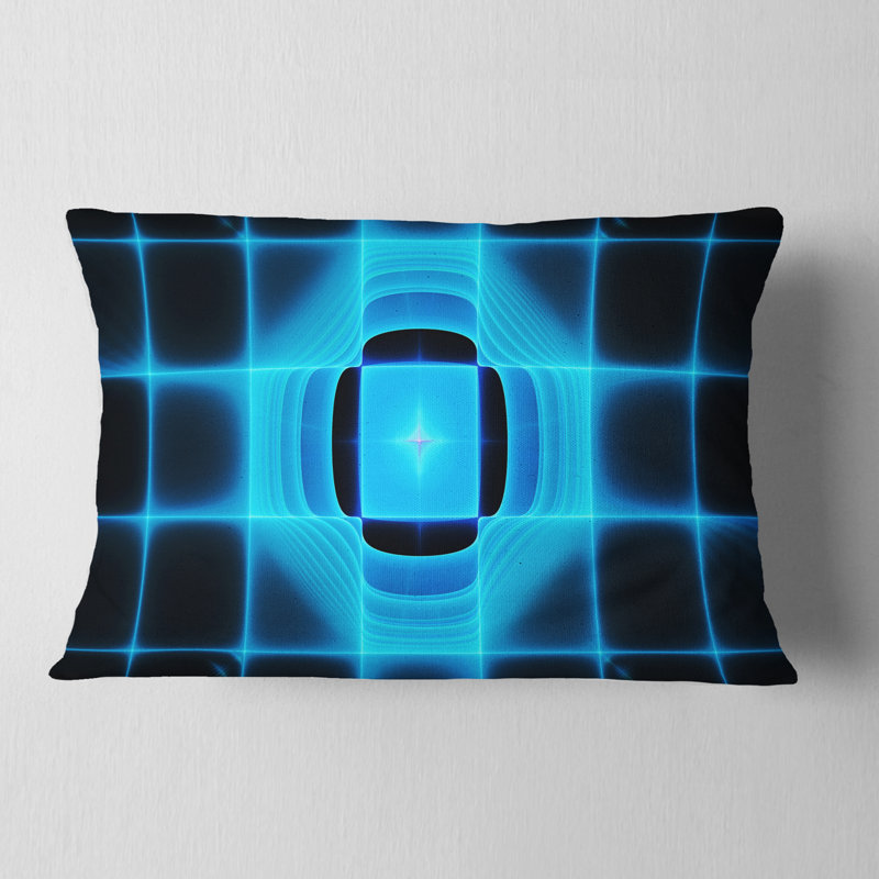 Coussin lombaire Abstract, Bleu / noir