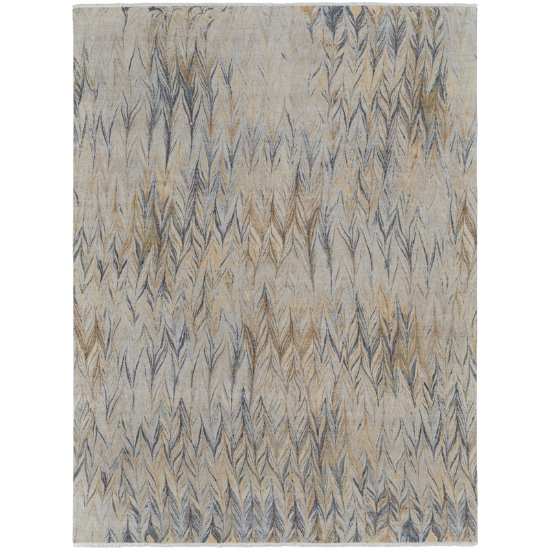 Tapis abstrait moderne Teva, Rectangulaire 3 pi x 5 pi