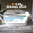 59'' x 31.5'' Acrylic Freestanding Flatbottom Double Ended Soaking Bathtub Gloss White
