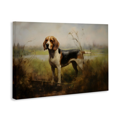 "Beagle Dog" champ champêtre, art mural par Petal Prints Design