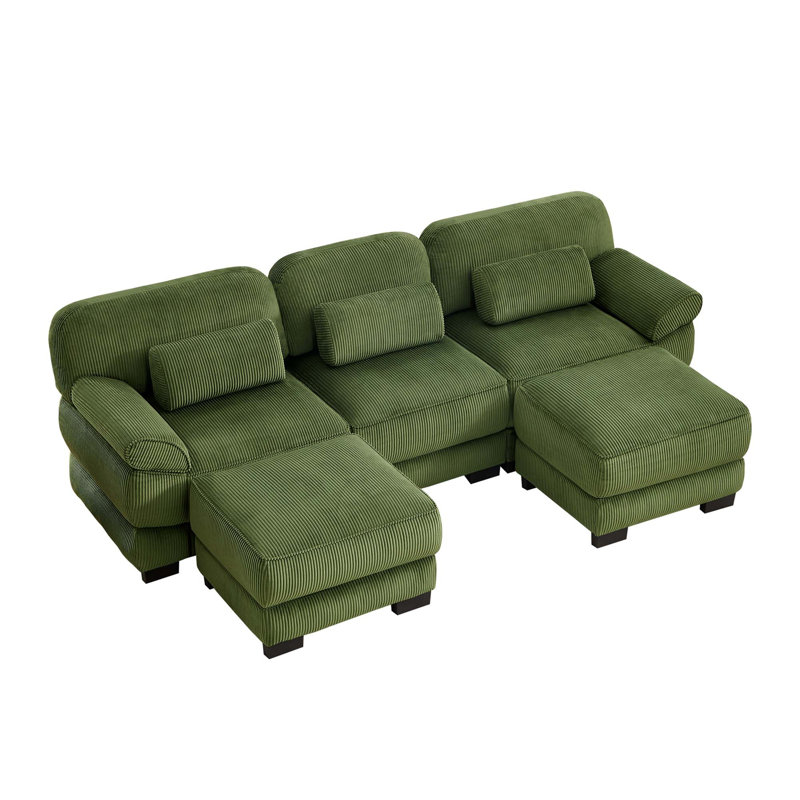 Canapé modulaire Cloud Couch, Green Corduroy