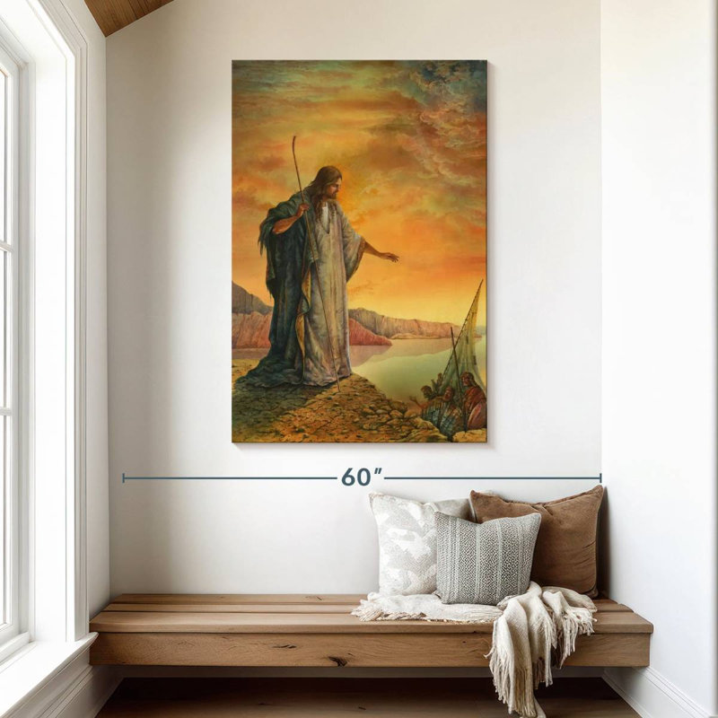 Jésus à la mer de Galilée, H 48 po x l 32 po
