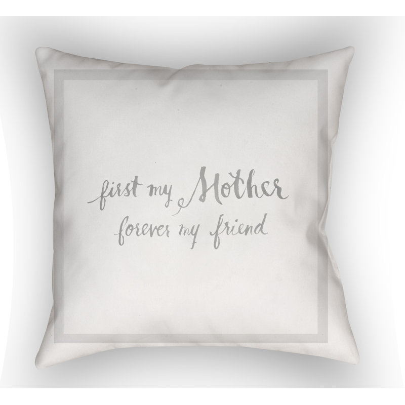  Mother & Friend Indoor/Outdoor Throw Pillow, 18" H x 18" W
