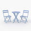 Ensemble bistro d'extérieur 3 pièces, ensemble de table basse et chaises pliantes et imperméables-1850016065