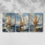 Série Sea and Shore Lxxiv - Ensemble de 3 toiles tendues avec châssis - Prêt à être accroché-1395176372