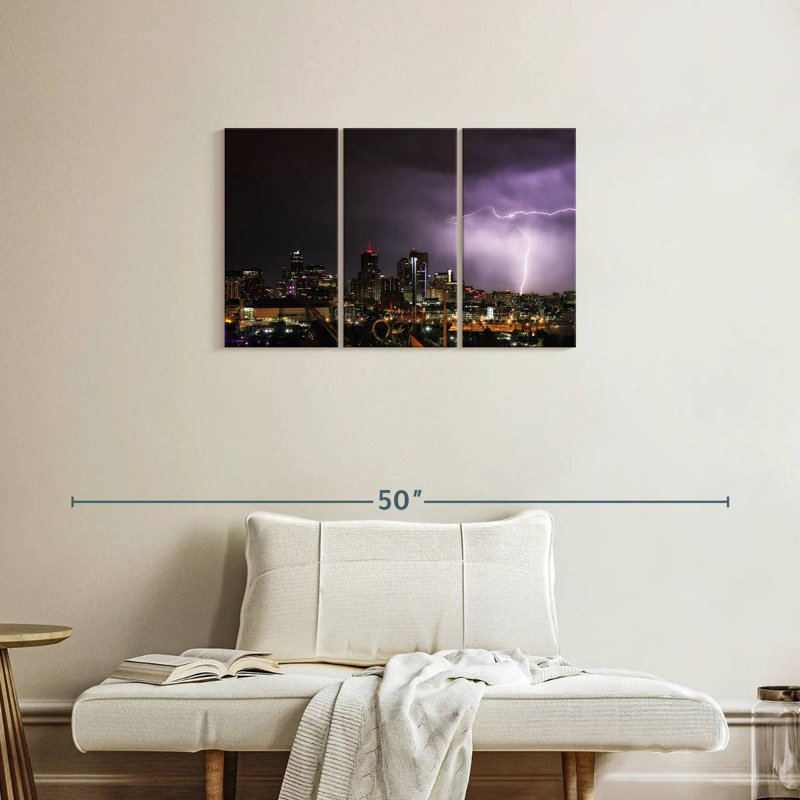 Sebbie Lightning Over Denver, 20" H x 33" W