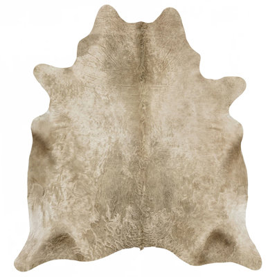 Tapis en cuir de vache champagne - Tapis en cuir véritable