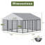 Enclos pour animaux multi-usages - Chenil en métal avec toit 9,62 pi x 9,35 pi x 6,18 h-120704920