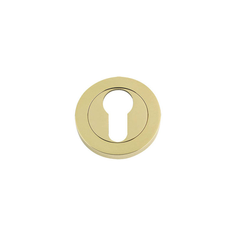 Euro Profile Escutcheon, Polished Brass