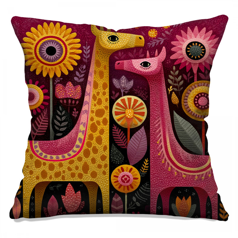 Coussins décoratifs stylisés à double face, 16 po x 16 po