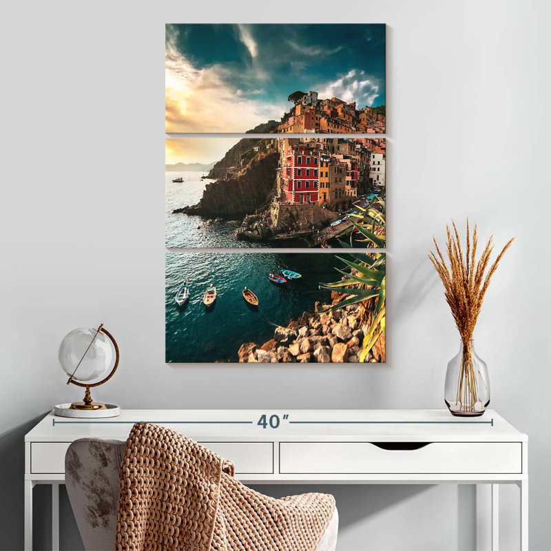Gillard Riomaggordin Cinque Terre, H 32 po x l 20 po