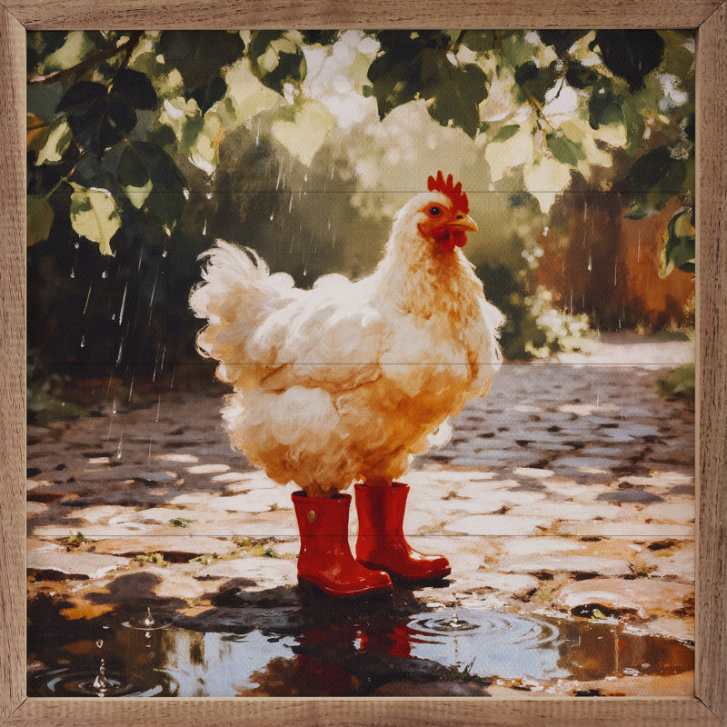 Rain Boots Chicken, H 4 po x l 4 po