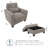 Aquadale Upholstered Armchair with Ottoman-86927309