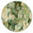 Green Luxury Abstract Fluid Art I Modern Metal Circle Wall Art-68854633