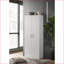 Armoires, armoire de rangement à deux portes moderne blanc cassé l 23,5 po x P 12 po x H 60 po | Panneau de particules | Chambre à coucher