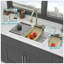 Évier de cuisine à fixation en cascade avec lavabo encastré en granite 33 po x 22 po avec lavabo et station de travail-116521191-116521193