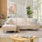 2-Piece 84" Upholstered L Shape Sectional Sofa-2121807422
