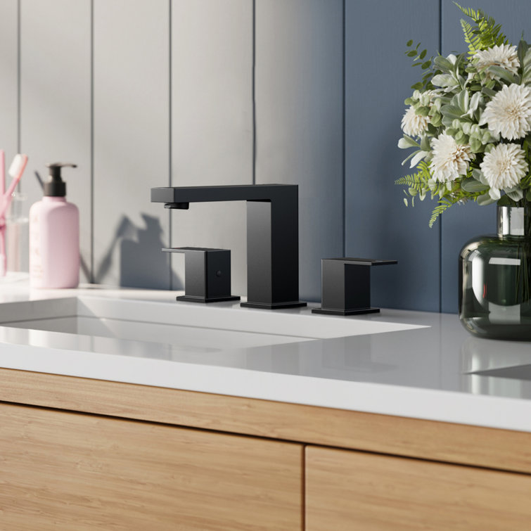 Widespread 2-handle Bathroom Faucet with Drain Assembly