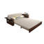 Canapé-lit standard en acier et bois massif beige, brun et coton-117167589