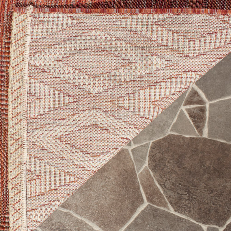 Colon Geometric Hand Woven Indoor / Outdoor Area Rug, Rectangle 61 x 109 cm