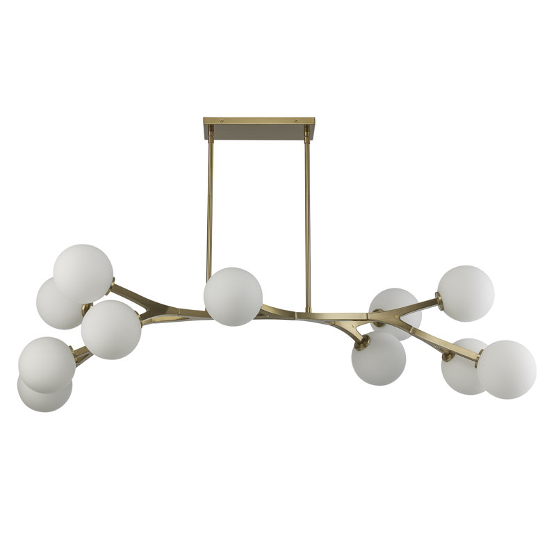 Luminaire suspendu moderne 11 lumières Onstott, Or antique