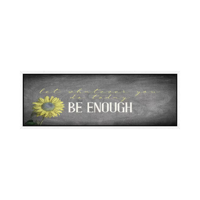 Enough by Kimberly Allen - Panoramic Print on Canvas, 40.64cm H x 121.92cm W x 3.81cm D, White Framed