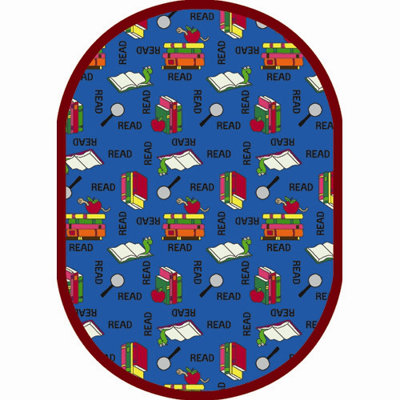 Just for Kids Educational Bookworm Area Rug