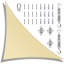 Toile d'ombrage triangulaire Amgo Customize - 200 g / m², blocage UV 95% avec quincaillerie-107427048-107427083