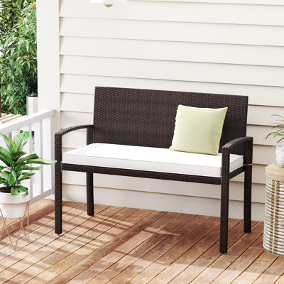 Rattan Garden Bench