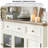 Modern Simple Four-door White Solid Wood Sideboard