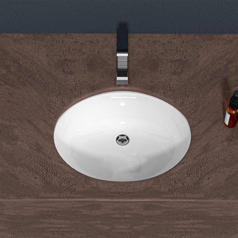 MONSFEST 13.5'' Ceramic Circular Bathroom Sink