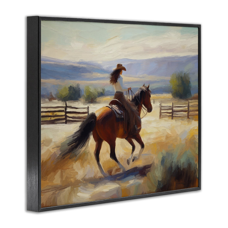 «Ride Like The Wind», estampe numérique encadrée par Ramona Murdock, H 11 po x l 14 po, Giclée encadrée noir minuit
