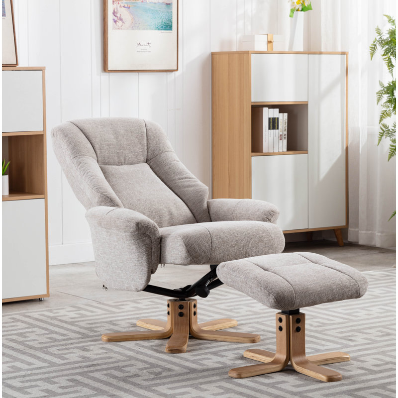 Bigelow 76cm Wide Swivel Standard Recliner, Beige