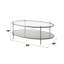 Steel and Tempered Glass Top Coffee Table-301728508