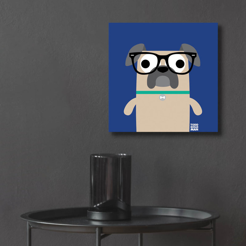«Bow Wow Pug» par Todd Art, H 12 po x l 12 po