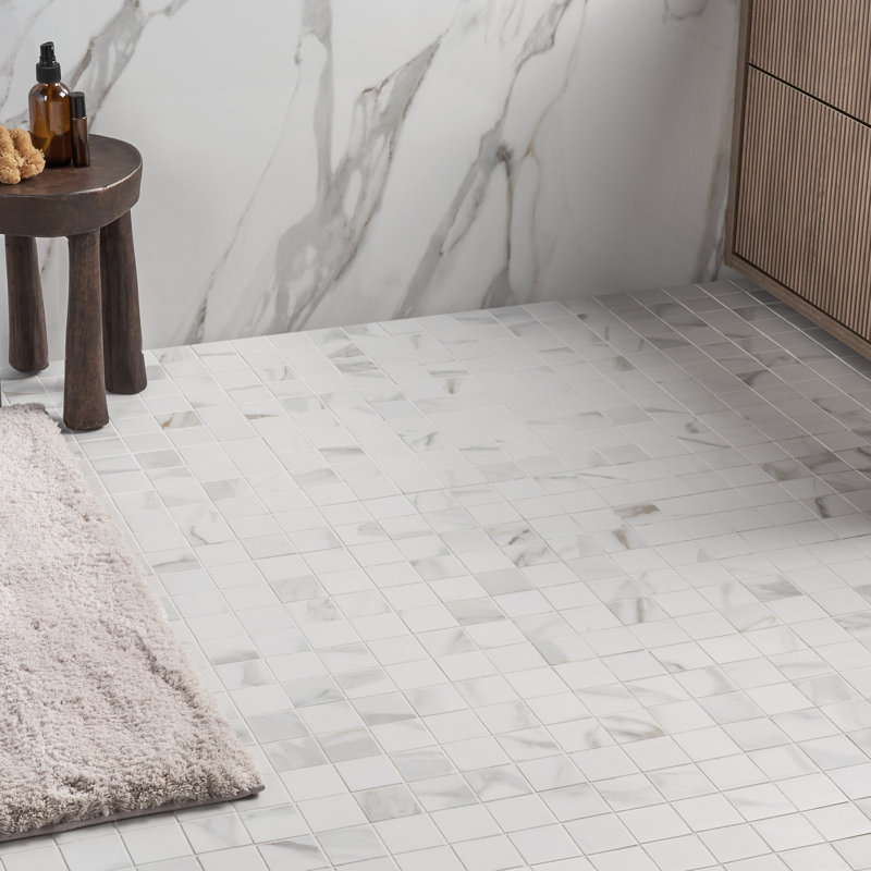 Carrelage mosaïque en porcelaine l 11,81 po x L 11,81 po, Aurore dorée