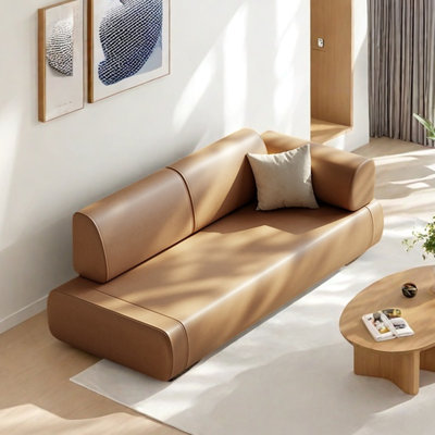Chaise longue en similicuir de style moderne