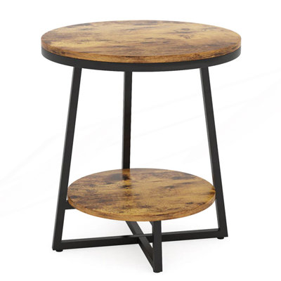 Modern Side Table, Rustic End Table, Round Coffee Table