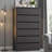 56" Modern Curved Chest with Drawers, Fluted 6-Drawer Dresser-286228631