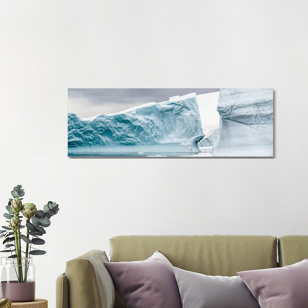 Glacier In The Southern Ocean, Antarctic Peninsula, Antarctica - Wrapped Canvas Panoramic Print