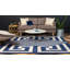 Tapis crème / bleu marine Barreto-944713546
