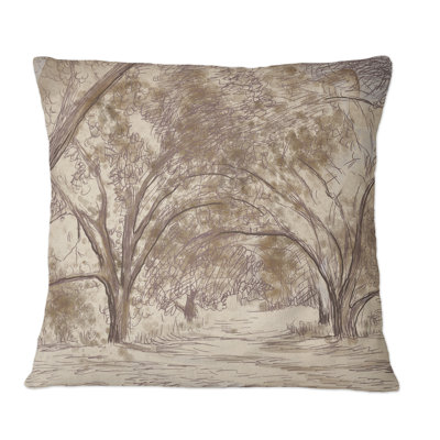 Coussin décoratif rétro en sépia dans la campagne - campagne