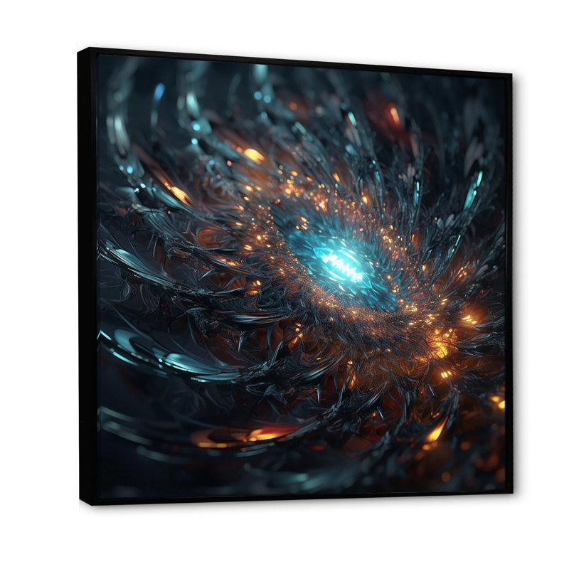 Interstellar Infinity Matrix - Print, Black Floater Framed, 30" H x 30" W x 1" D