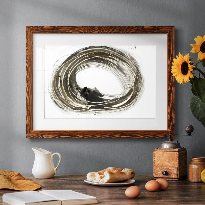 Golden Golden Circles I, impression sur papier, H 26 po x l 38 po x P 1,5 po, Érable